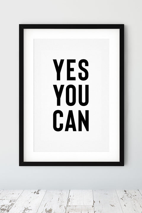"Yes You Can" Poster