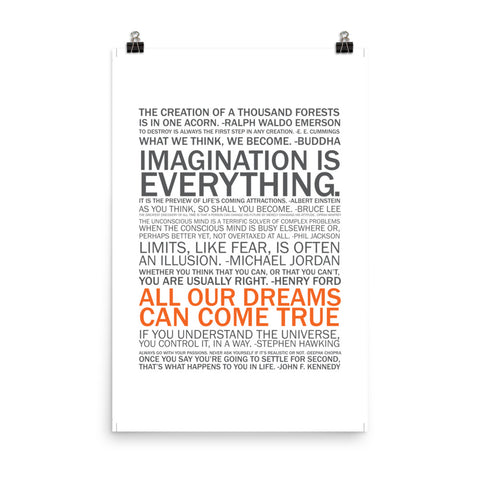 "Imagination is Everything" Poster
