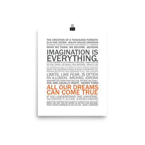 "Imagination is Everything" Poster